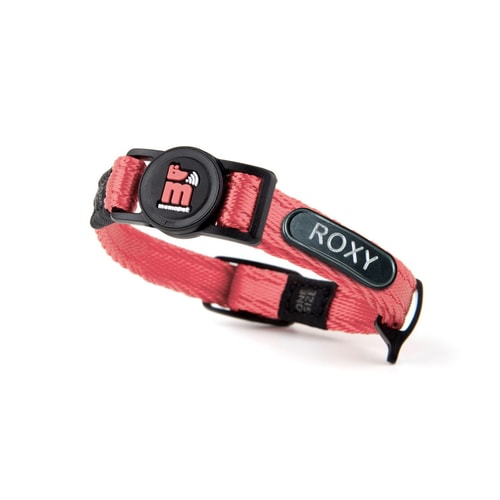Memopet Id Polyester Collar Pink 1.0 – 20/30 Cm – Cat Size with ID Tag