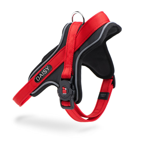 Memopet Id Polyester Harness Red 1.6 – Size S with ID Tag