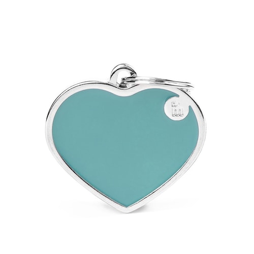 Tags Handmade Heart L Blue