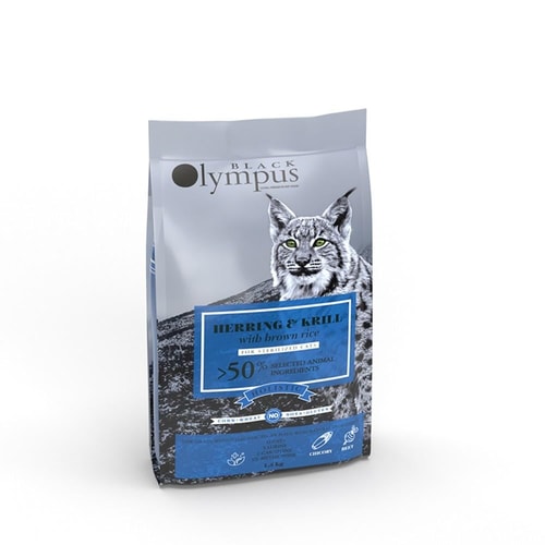 Black Olympus Low Grain Kattafóður Síld & Ljósáta 8Kg