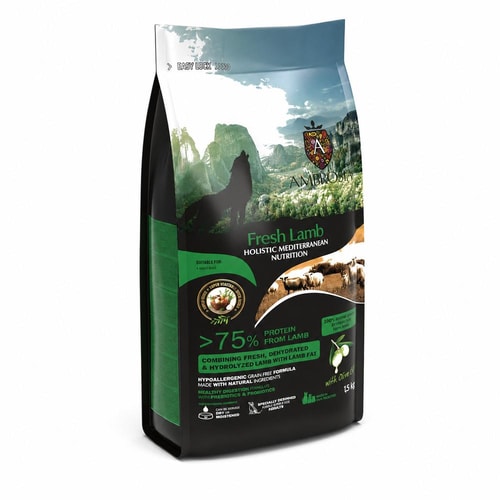 Ambrosia Mediterranean Hundafóður Adult – Ferskt Lamb 5Kg
