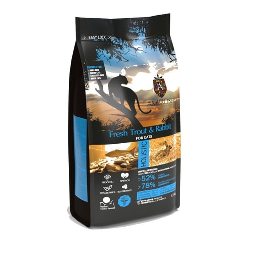 Ambrosia Classic Kattafóður – Ferskur Silungur & Kanína 5Kg