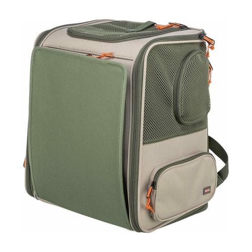 Trixie Rocco bakpoki – beige/grænn, 40×42×30 cm