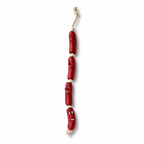 Pylsur á bandi 4stk, 75 cm