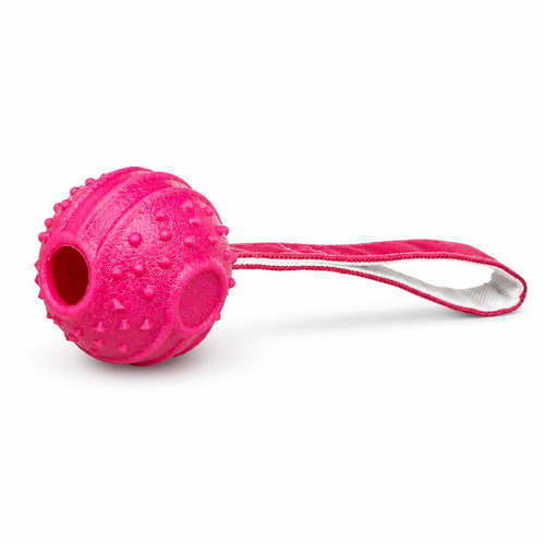 Trixie Soft & Strong bolti á bandi – bleikur 29 cm