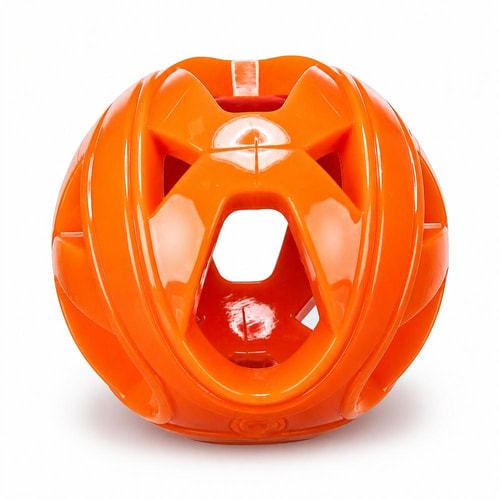 Trixie Honeycomb bolti, TPE – appelsínugulur, ø 6 cm