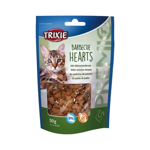 Trixie PREMIO nammi fyrir ketti – Barbecue hjörtu, 50 g
