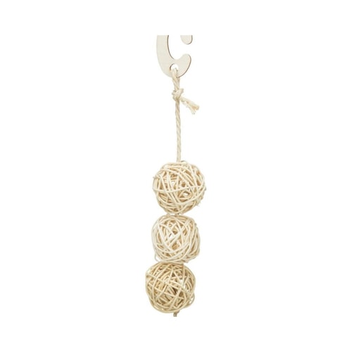 Rattan balls with bell 24 cm