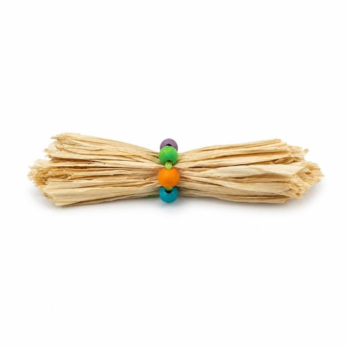 Toy with maize leaf and wood 16x4cm 4