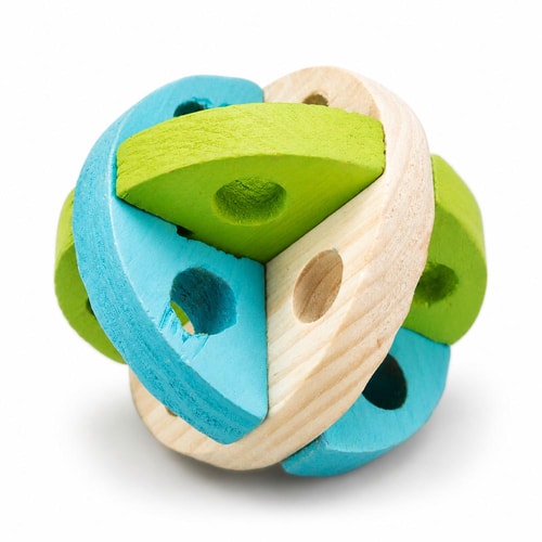 Trixie leik- og nammibolti úr viði – ø 8 cm