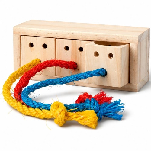 Wooden snack cube 16x6x7 cm 1