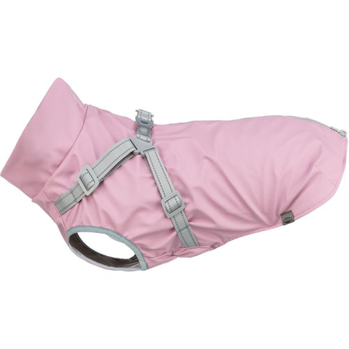 Trixie Pontis regnkápa með beisli – bleik, XS: 30 cm