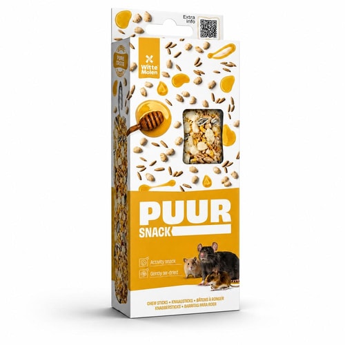 PUUR góðgætisprik – hrísgrjón og hunang, 2 stk/100 g