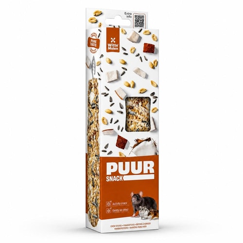 PUUR góðgætisprik – jarðhneta og kókos, 2 stk/180 g
