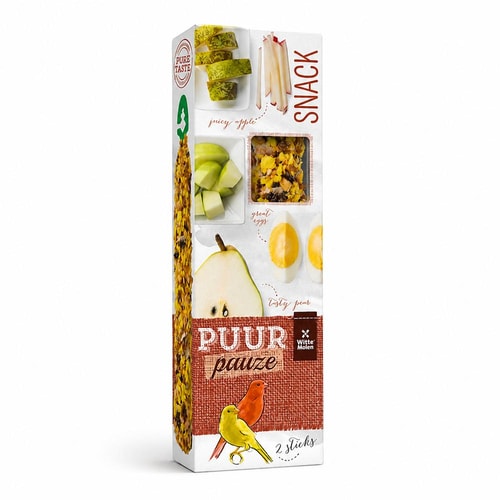 Witte Molen Puur Pauze prik fyrir kanarífugla, epli og perur – 60 g
