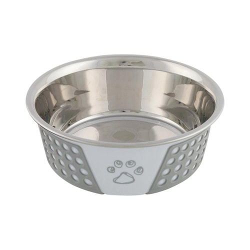 Steel bowl with silicone 0.75L/O 17cm wh