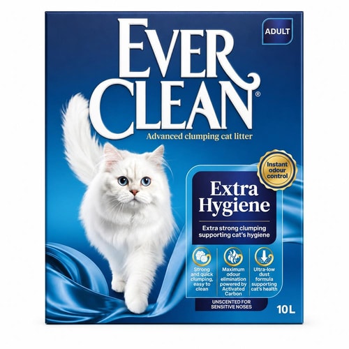 Ever Clean kattasandur – Extra Strong Clumping Unscented, 10 l