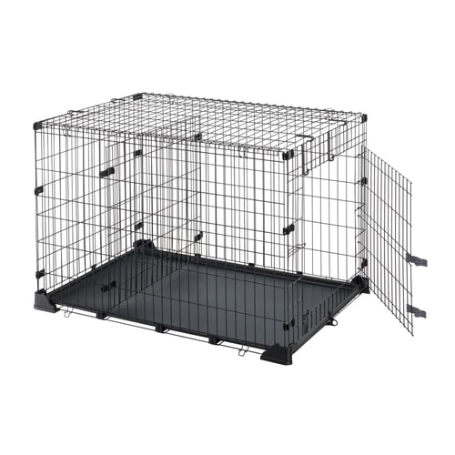 Ferplast samanbrjótanlegt hundabúr Dog Zone 105 – svart, 107,5 × 76,5 × 75,5 cm