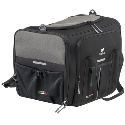 Ferplast burðartaska fyrir ketti og litla hunda Voyager Carrier Pro – svört, 50 × 39 × 39 cm