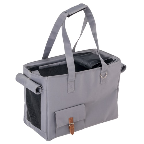 Ferplast burðartaska fyrir ketti og litla hunda Jetset – grá, 40 × 20 × 30 cm