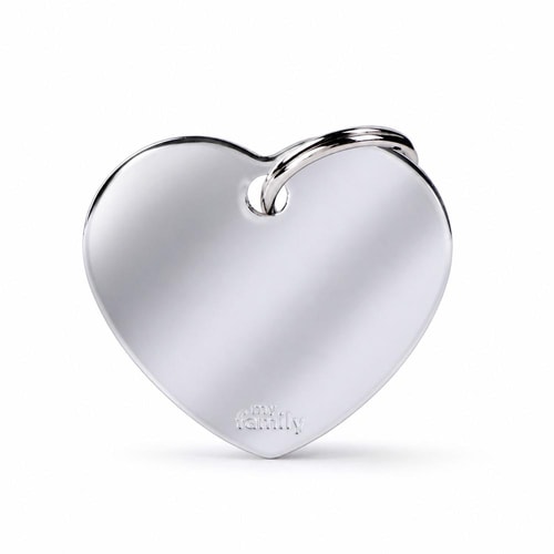Big Heart Chrome Plated Brass
