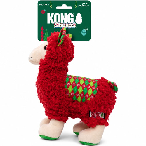 KONG Holiday Sherps Llama Red Md