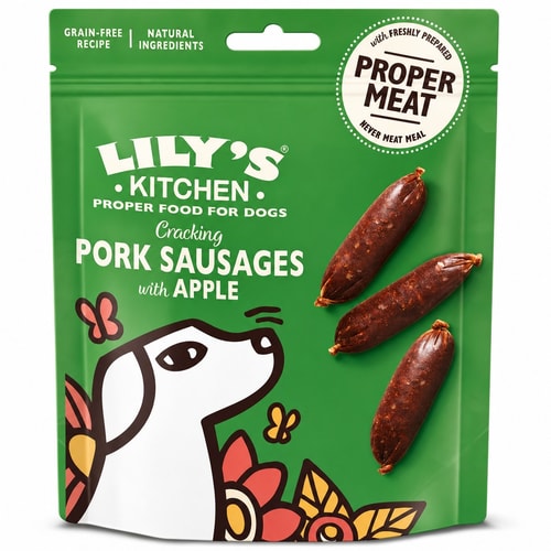 Lily’s Kitchen hundanammi – svínapylsur með epli, 70 g