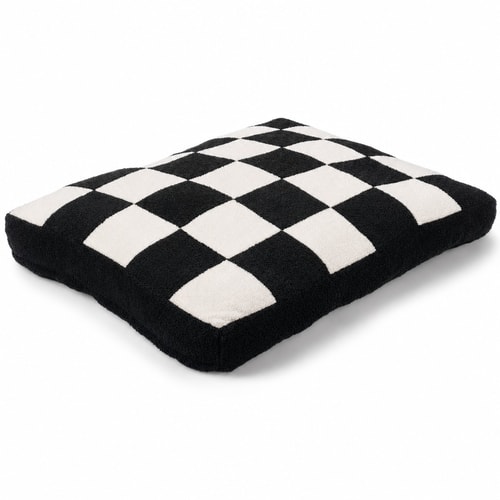 Coockoo Cozy Block hundapúði – svartur/hvítur, S 60×50×10 cm