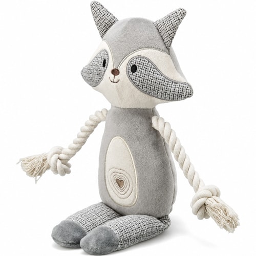Trixie hundaleikfang – þvottabjörn með reipi, 33 cm
