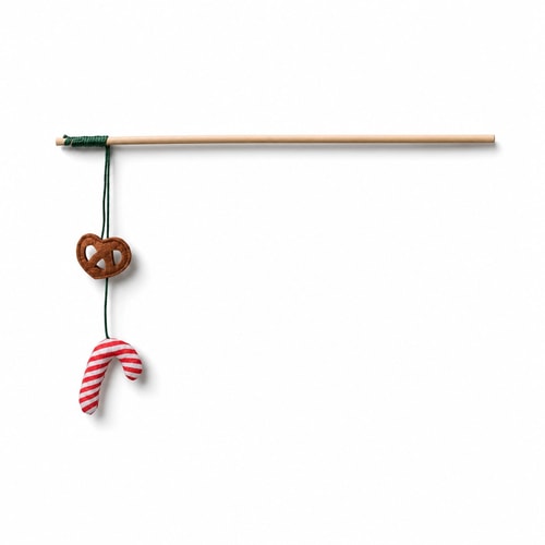 Trixie jólaleikstöng með sykurstaf, viði – 48 cm