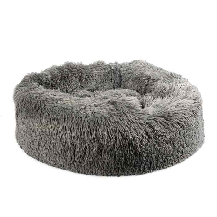 Long Fur Pet Bed 55x30x17cm grey