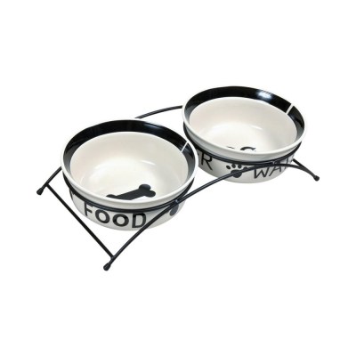 Fóðurskálar á fæti 2 x 1,6 L keramik