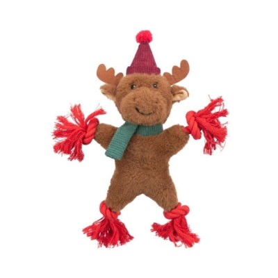 Xmas reindeer plush/rope 32 cm