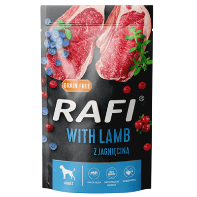 Rafi Dog - Paté með lambi, bláberjum og trönuberjum 500 g