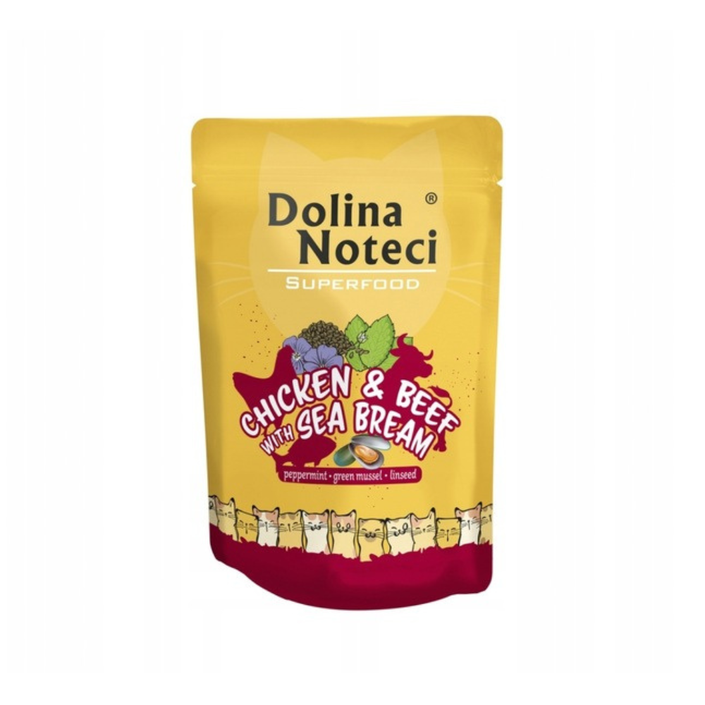 DN12835152|10000 Dolina Noteci Cat Superfood - Kjúklingur, Nautakjöt & Sæbjúga 85 g