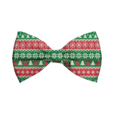 Bow Tie Xmas Pattern Mix Dog M