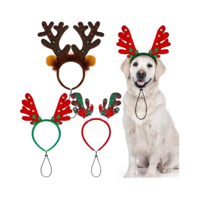 Hreindýrahorn jólahattur fyrir hunda