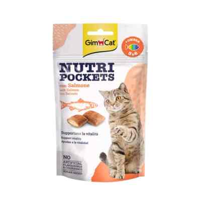 GimCat - Nutri Pockets With Salmon 60G