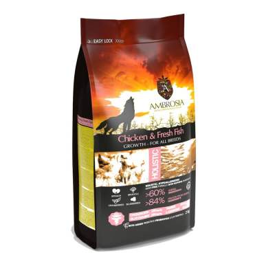 Ambrosia Classic Hvolpafóður All Breeds - Kjúklingur & Ferskur Fiskur 2Kg