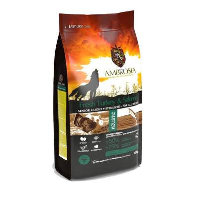 Ambrosia Classic Hundafóður Senior Light - Ferskur Kalkúnn & Lax 2Kg