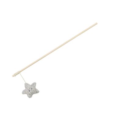 Xmas playing rod star wood 48cm